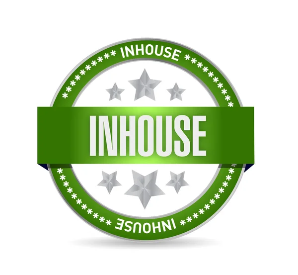Inhouse seal stamp illustration design — Stock Photo, Image
