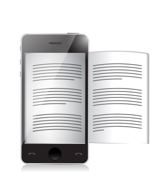 eBook okuyucu. Smartphone şekil tasarım