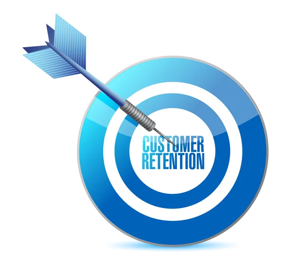 Ilustración de objetivo de retención de clientes — Foto de Stock