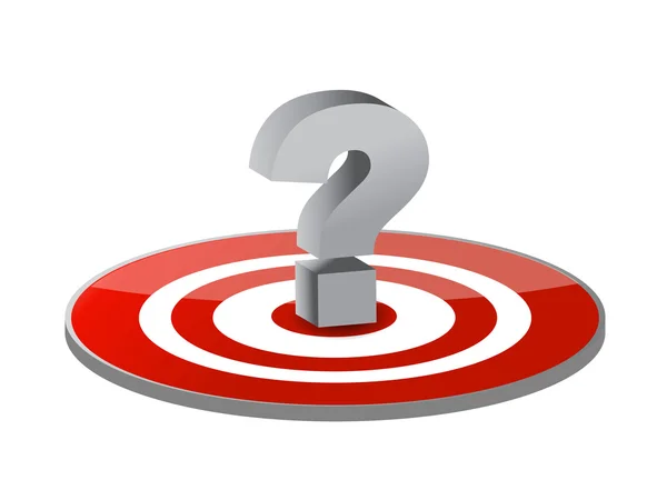 Target and question mark — Stock Photo, Image