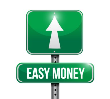 easy money road sign illustration design clipart