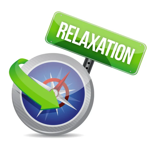 Bussola che punta al relax. illustrazione — Foto Stock