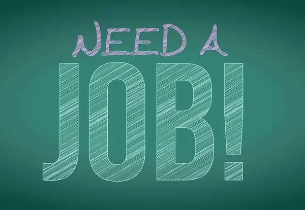 Need a job sign written on a chalkboard. — Stock Photo, Image