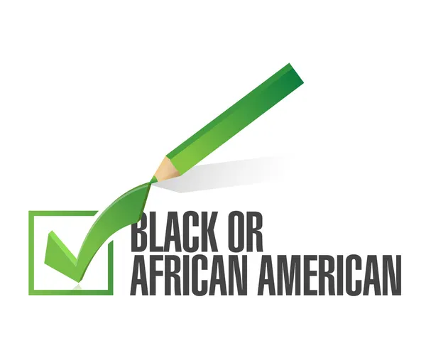 Race selection. black or african american. — Stock Photo, Image