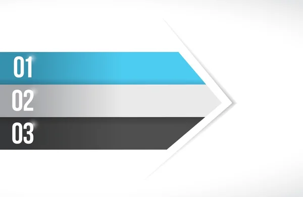 Color lines arrow for customization info graphics — Stock Photo, Image