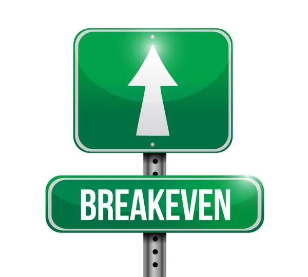 Breakeven road sign illustrations design — Stock Photo, Image