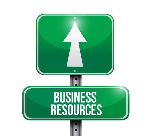 Business resources road sign illustrations — Stock Photo, Image