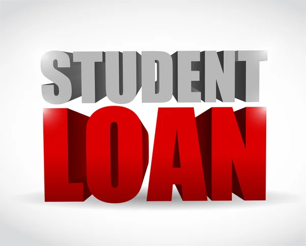 Student loan sign illustration design — Stock Photo, Image