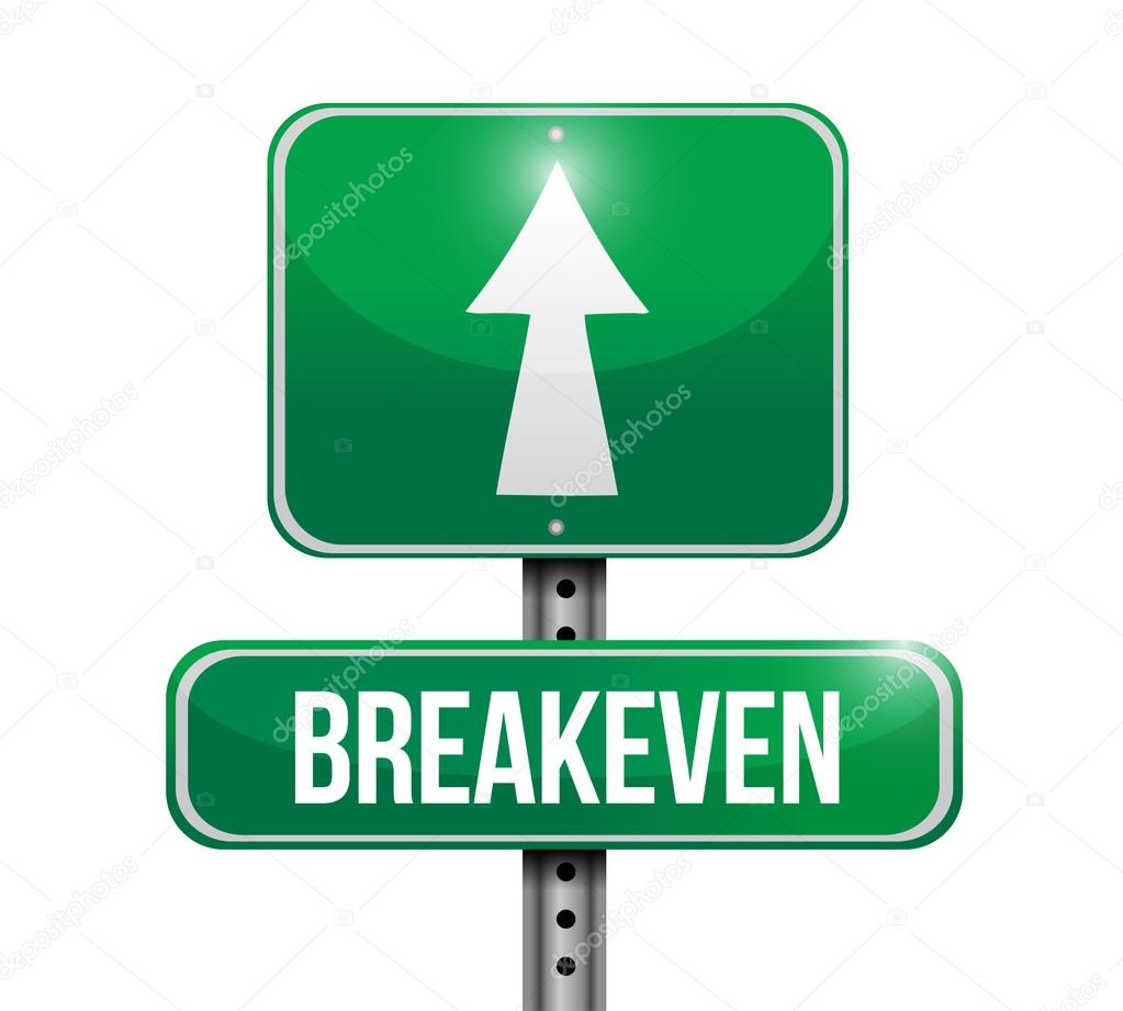 breakeven road sign illustrations design
