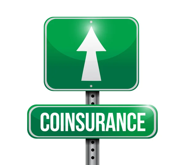 Coinsurance road sign illustration design — Stock Photo, Image
