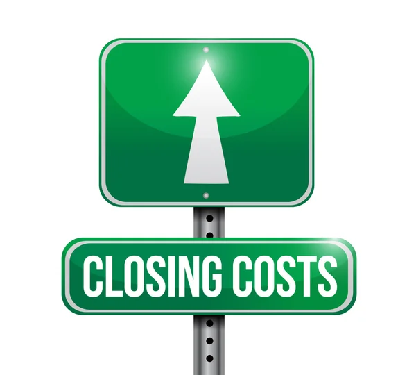 Closing costs road sign illustration design — Stock Photo, Image