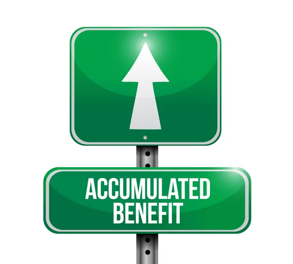 Accumulated benefit road sign illustration — Stock Photo, Image