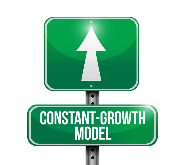 Constant growth model road sign illustrations — Stock Photo, Image