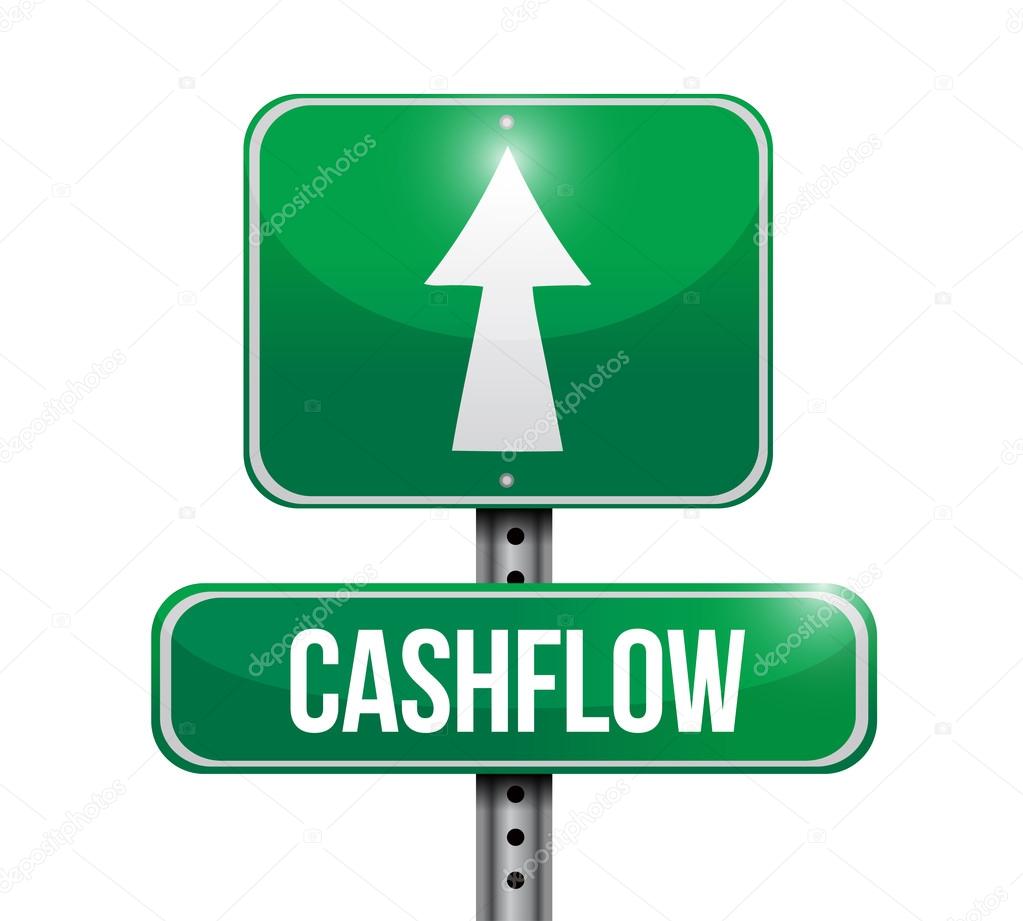 cashflow road sign illustration design