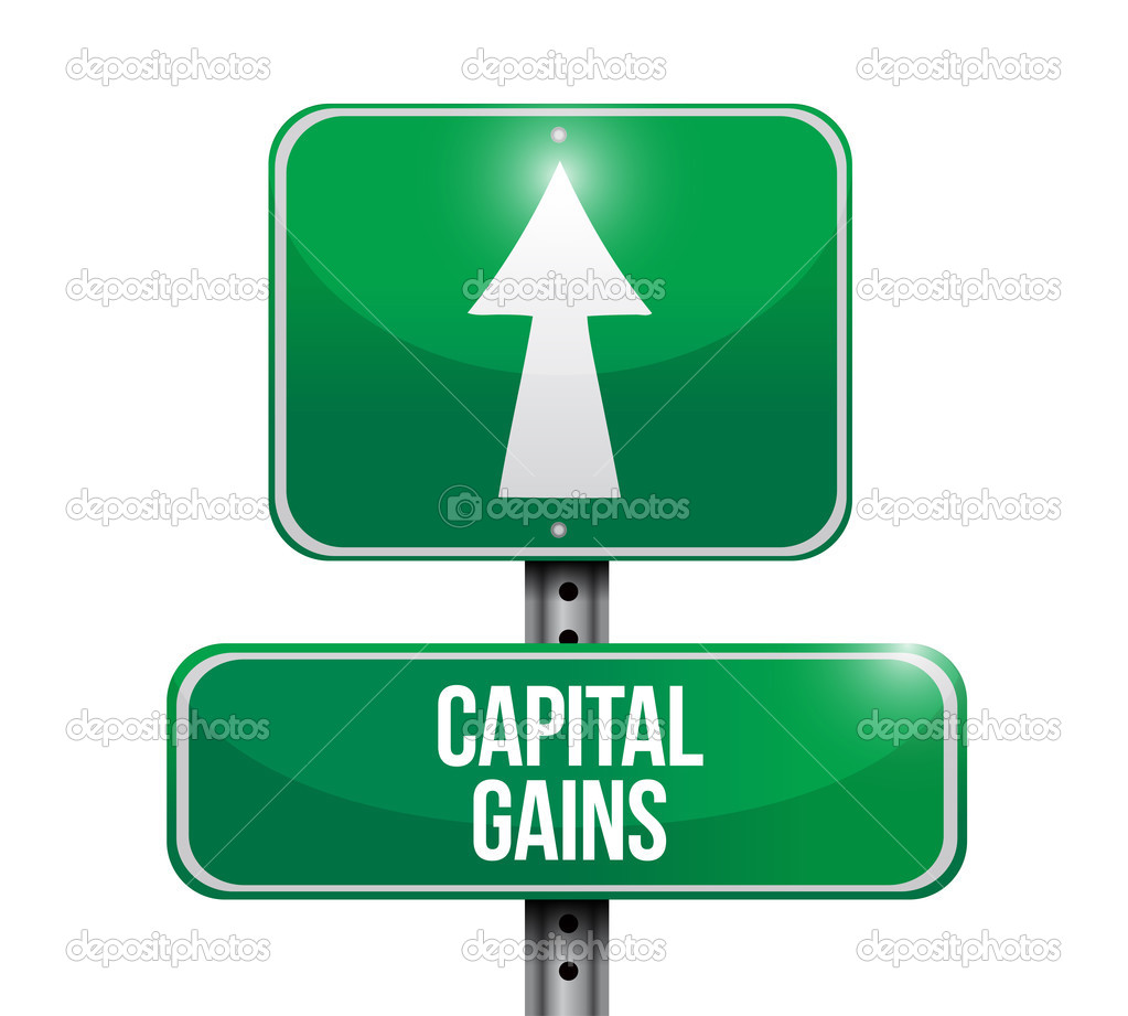 capital gains road sign illustrations