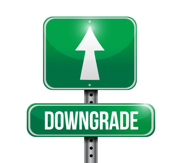 Downgrade road sign illustration design — Stock Photo, Image