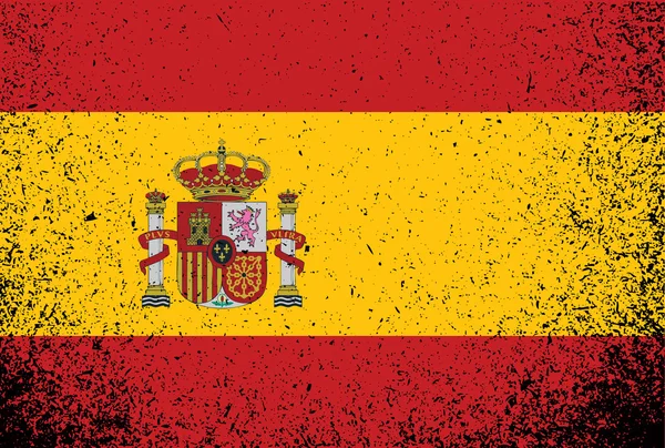 Spanska grunge bläck flagga illustration design — Stockfoto