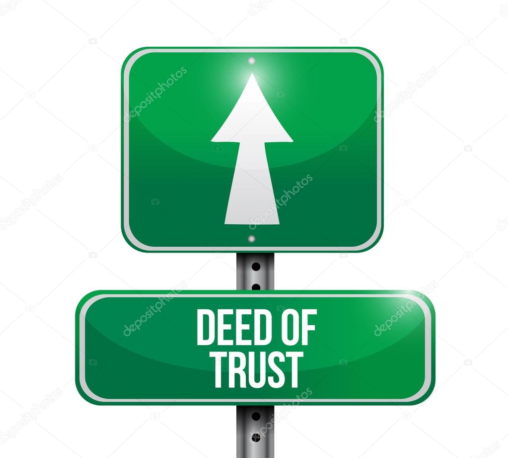 deed of trust road sign illustration