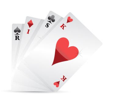 risk poker kart el çizim tasarım