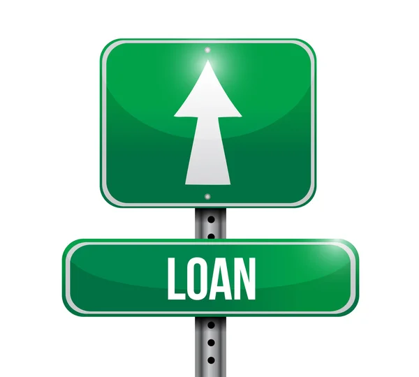 Loan road sign illustration design — Stock Photo, Image