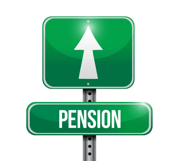 Pension road sign illustration design — Stock Photo, Image