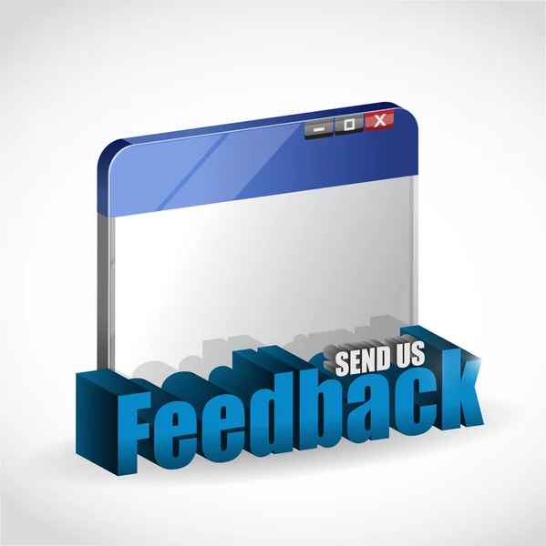 Internet navegador feedback 3d sinal azul — Fotografia de Stock