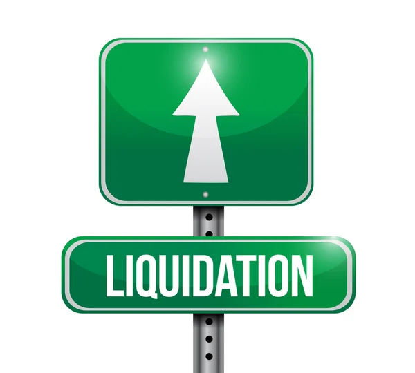 Liquidation road sign illustration design — Stock Photo, Image