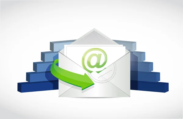 Email e business grafici illustrazione design — Foto Stock