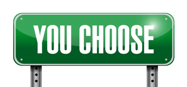 You choose road sign illustration design — Stock Photo, Image