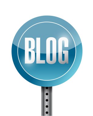 Blog yol işareti illüstrasyon tasarımı