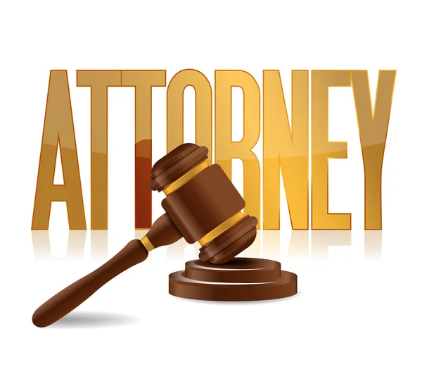 Attorney at law sign illustration design — Stock Photo, Image