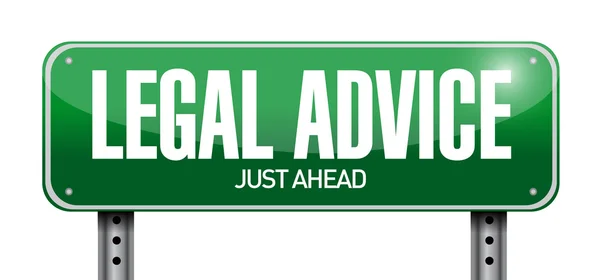 Legal advice road sign illustration design — Stock Photo, Image