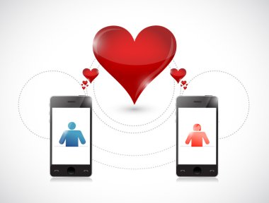 phone . online dating graphic concept. clipart