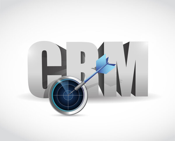 crm target and solutions concept illustration