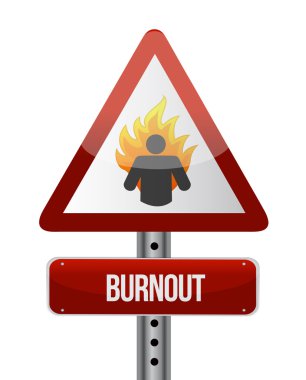 Burnout yol işareti illüstrasyon tasarımı