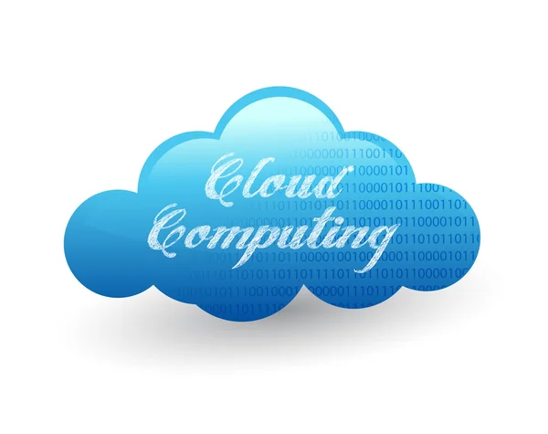 Disegno illustrazione cloud computing — Foto Stock