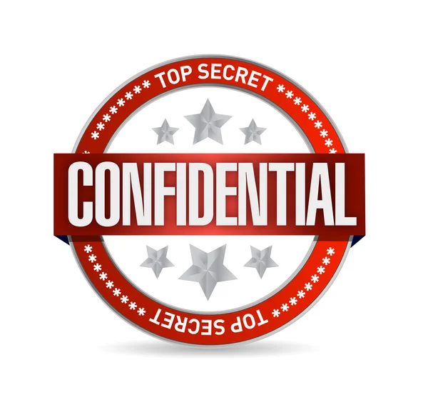 Confidential seal illustration design — Stock Photo, Image