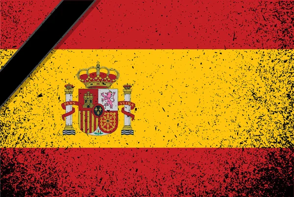 V paměti španělskou vlajkou. Španělsko grunge vlajka — Stock fotografie