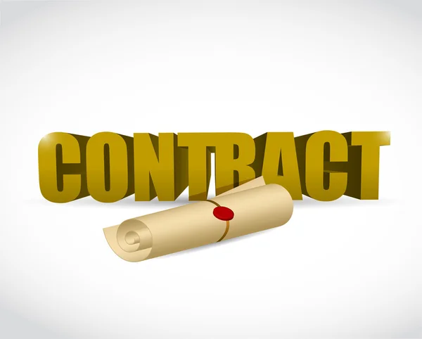 Contract text and document illustration design — Stock Photo, Image