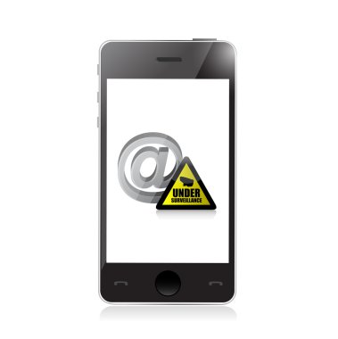 telefon. Internet güvenlik illüstrasyon
