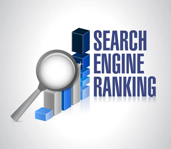 Gráfico de negocios. búsqueda de ranking de motores de búsqueda . — Foto de Stock