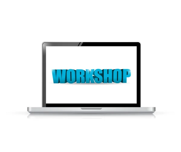 Laptop. workshop illustration design — Stock Photo, Image