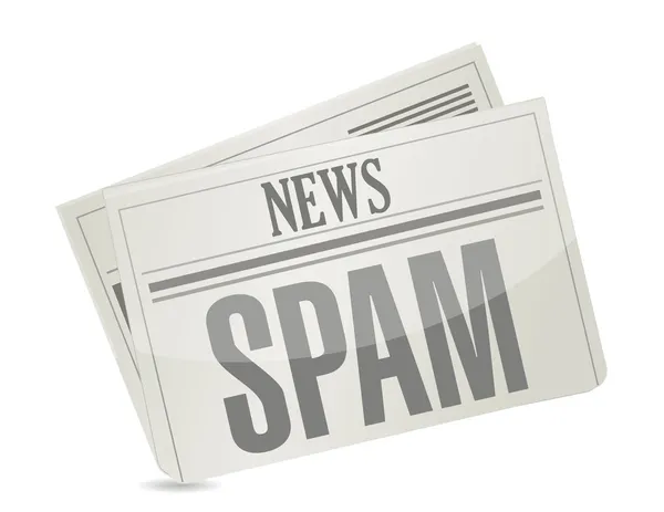 Notícias de spam. design de ilustração de jornal — Fotografia de Stock