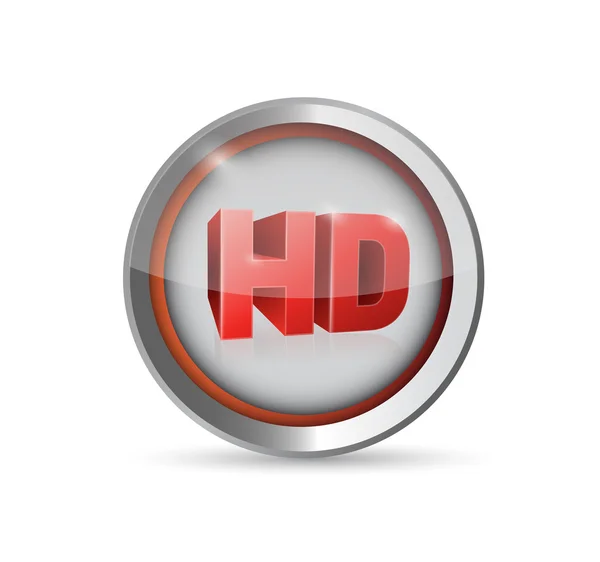 Hd pulsante simbolo illustrazione design — Foto Stock