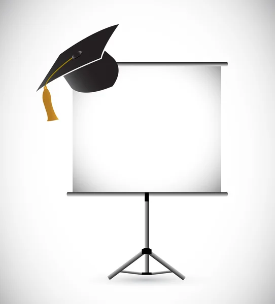 Tablero de presentación de graduación de educación en blanco . — Foto de Stock