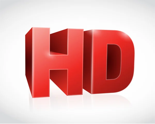 Projektowanie ilustracji tekst hd 3D — Zdjęcie stockowe