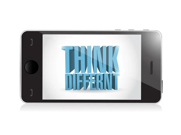 Phone. think different 3d text illustration design — Stock Photo, Image