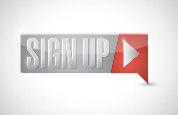 Sign up button illustration design — Stock Photo, Image