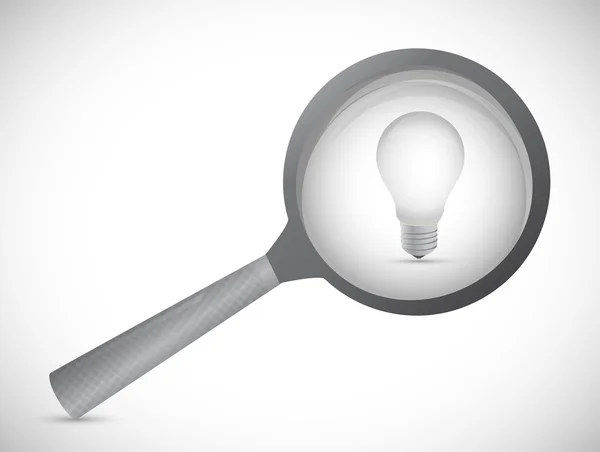 Magnifying glass showing idea word — Stock Photo, Image