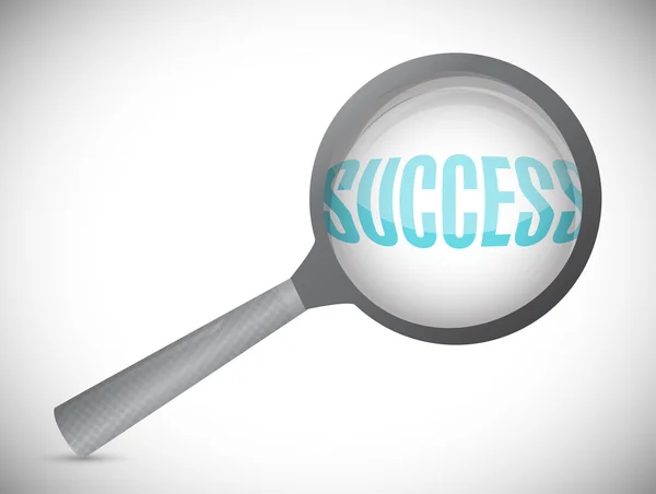 Magnifying glass showing success word — Stock Photo, Image